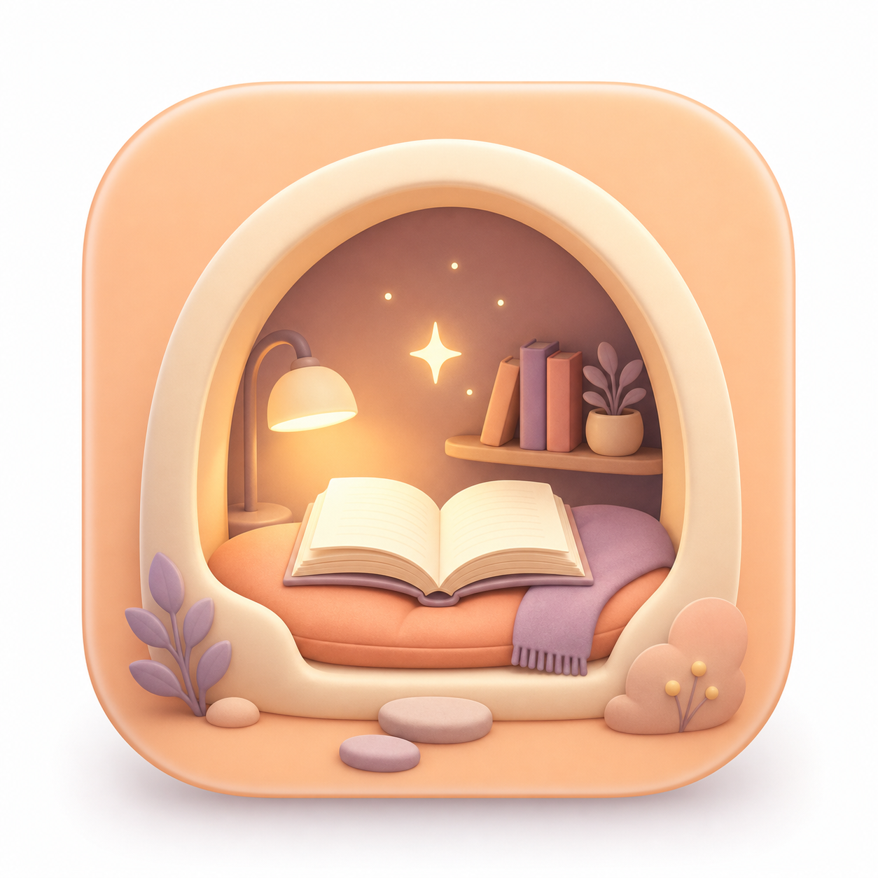 A cozy study desk illustration for MyStudyDen